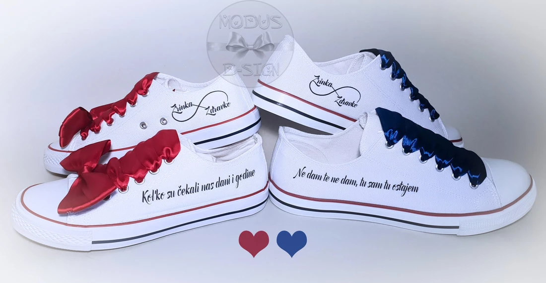 Personalizirane tenisice za vjenčanje, model S022